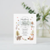 Bossen Baby shower Uitnodiging Briefkaart (Staand voorkant)