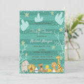 Bossen, Baby shower van bosdieren Kaart (Staand voorkant)