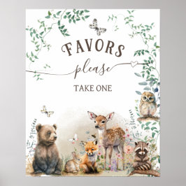 Bossen Baby shower van groenbossen Poster