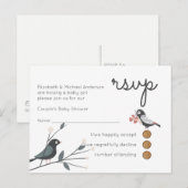 Bossen BABY SHOWER voor paren Uitnodiging Briefkaart (Voorkant / Achterkant)