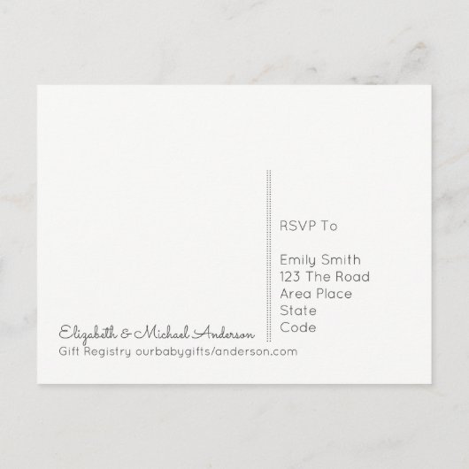 Bossen BABY SHOWER voor paren Uitnodiging Briefkaart (Achterkant)