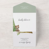 Bossen Baby showers in bossen All In One Uitnodiging (Buitenkant)