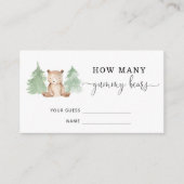 Bossen beer raden hoeveel gummy beren informatiekaartje (Voorkant)