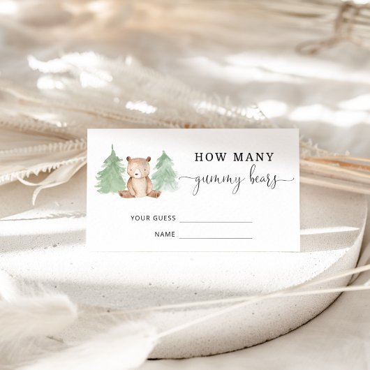 Bossen beer raden hoeveel gummy beren informatiekaartje