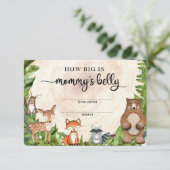 Bossen beesten groen Hoe groot is mama's buik Informatiekaartje (Staand voorkant)