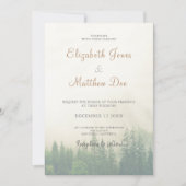Bossen/Bergdenbomen Rustic Wedding Kaart (Voorkant)