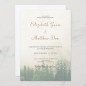 Bossen/Bergdenbomen Rustic Wedding Kaart (Voorkant / Achterkant)