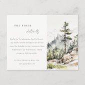 Bossen Berglandschap Schets Bruiloft Details Informatiekaartje (Voorkant)