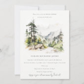 Bossen Berglandschap Schets Vrijgezellenfeest Kaart (Voorkant)