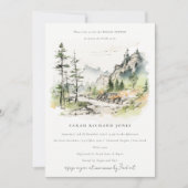 Bossen Berglandschap Schets Vrijgezellenfeest Kaart (Voorkant)