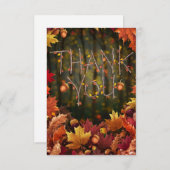 Bossen Bewerkbare Herfst Herfst Bedankkaart (Voorkant / Achterkant)