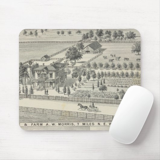 Bossen, boerderijen muismat (Met muis)