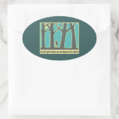 Bossen, bomen, Trekking Ovale Sticker (Tas)