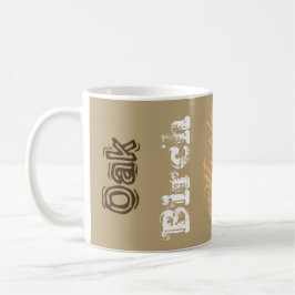 Bossen boomnamen typografie bruin bos koffiemok
