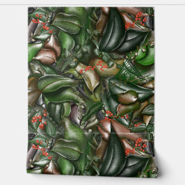 Bossen Bosgroen en bloemmotief Behang