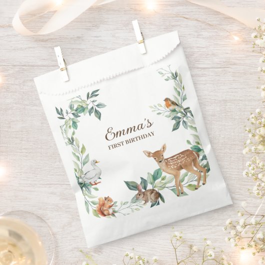 Bossen Bossen eerste verjaardag Bedankzakje (Geknipt)