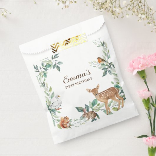 Bossen Bossen eerste verjaardag Bedankzakje (Gezegeld)