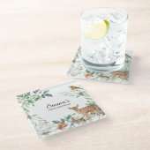 Bossen Bossen eerste verjaardag Glazen Onderzetter (Schuin)