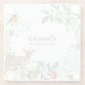 Bossen Bossen eerste verjaardag Glazen Onderzetter (Achterkant)