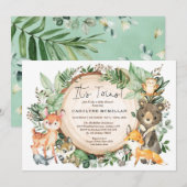 Bossen Bossen Groenerdieren Twintig Baby shower Kaart (Voorkant / Achterkant)