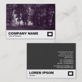 Bossen, Bute Park Cardiff - Paarse tonde Visitekaartje (Voorkant / Achterkant)