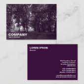 Bossen, Bute Park, Cardiff (Paarse tonijn) Visitekaartje (Voorkant / Achterkant)