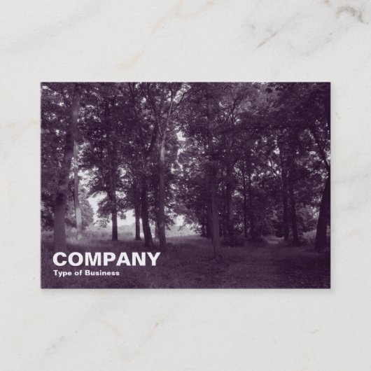 Bossen, Bute Park, Cardiff (Paarse tonijn) Visitekaartje (Voorkant)