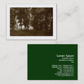 Bossen, Bute Park Cardiff - Sepia toned (Bordered) Visitekaartje (Voorkant / Achterkant)
