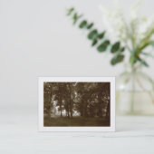 Bossen, Bute Park Cardiff - Sepia toned (Bordered) Visitekaartje (Staand voorkant)