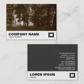 Bossen, Bute Park Cardiff - Sepia toned Visitekaartje (Voorkant / Achterkant)