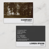 Bossen, Bute Park Cardiff - Sepia toned Visitekaartje (Voorkant / Achterkant)