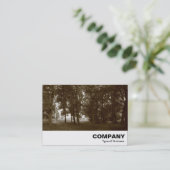 Bossen, Bute Park Cardiff - Sepia toned Visitekaartje (Staand voorkant)