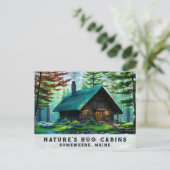 *~* Bossen Cabine Kleurrijke Bold Art AP49 Spring Briefkaart (Staand voorkant)