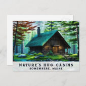 *~* Bossen Cabine Kleurrijke Bold Art AP49 Spring Briefkaart (Voorkant / Achterkant)