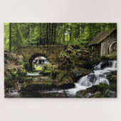 Bossen Cabine Waterval Legpuzzel (Horizontaal)
