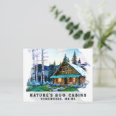 *~* Bossen Cabinestroom AP49 Sneeuwschilderij Briefkaart (Staand voorkant)