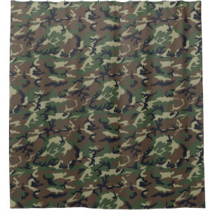 Bossen Camo Cabin in de Bossen Camo Boys Bathroom Douchegordijn