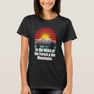 Bossen De bergen Camper Hiker Camp Hike Outdoo T-shirt