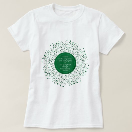 Bossen, de Lungs van Our Land Earth Friendly T-shirt (Design voorkant)