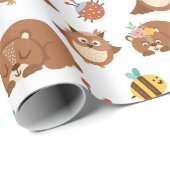 Bossen Dieren Fox Deer Kids Birthday Cadeaupapier (Rol Hoek)