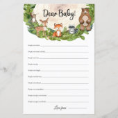 Bossen dieren houten plak Beste Baby (Voorkant)