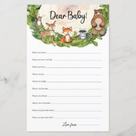 Bossen dieren houten plak Beste Baby