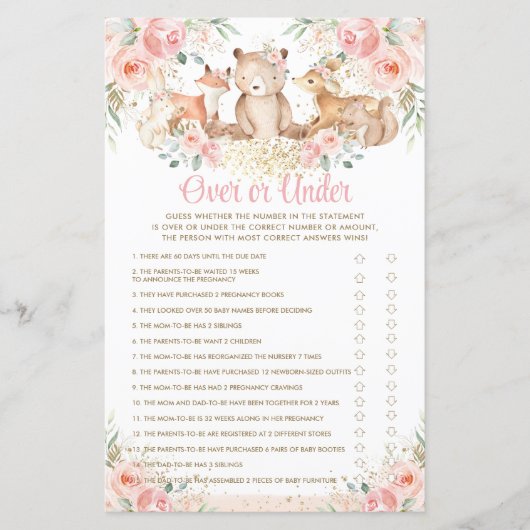 Bossen Dieren vatten bloesem over of onder het spe (Voorkant)