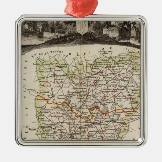 Bossen, districtsgrenzen metalen ornament (Voorkant)