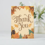 Bossen Eenvoudige Herfst Herfst Bedankkaart (Staand voorkant)