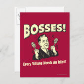 Bossen: Elk dorp heeft een idioot nodig Briefkaart (Voorkant / Achterkant)