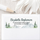 Bossen- en bergavontuur geïnspireerd etiket (Insitu)