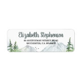 Bossen- en bergavontuur geïnspireerd etiket (Voorkant)