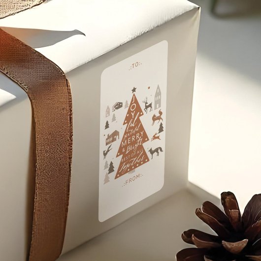 Bossen en bosdieren etiket