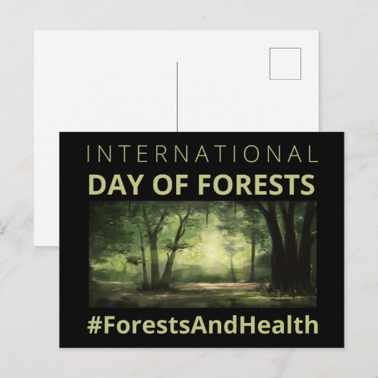 Bossen en de Internationale dag van de gezondheid Briefkaart (Voorkant / Achterkant)